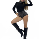 tutina corta con paillettes night